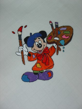 Mickey Pintor, toda pintada á mão